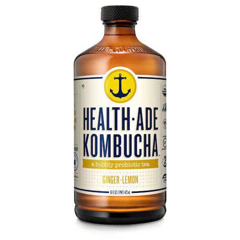 Health-Ade Kombucha Ginger Lemon Kombucha, 16 Fluid Ounce -- 6 per case