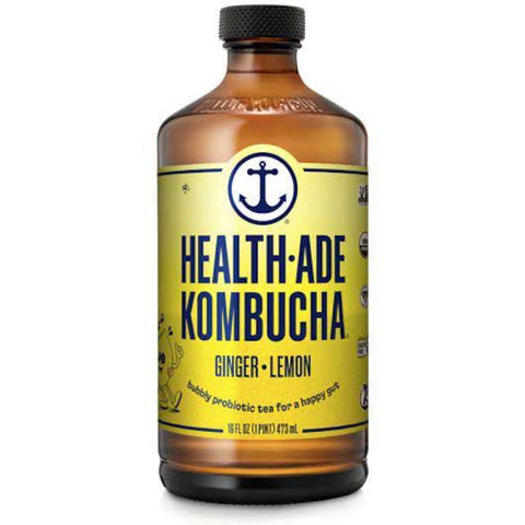 Health-Ade Kombucha Ginger Lemon Kombucha, 16 Fluid Ounce -- 6 per case