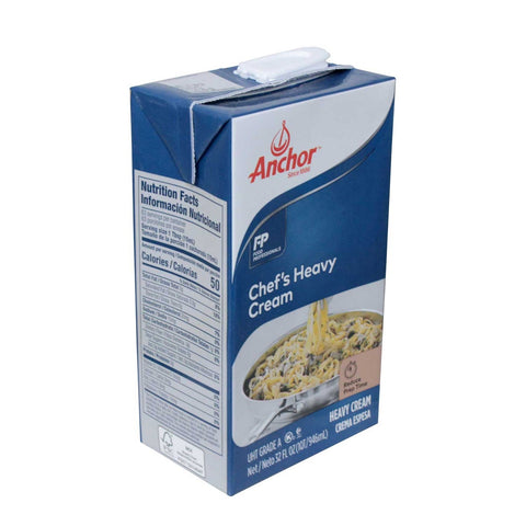 Anchor Food Professionals Chefs Heavy Cream, 1 Quart -- 12 per case.