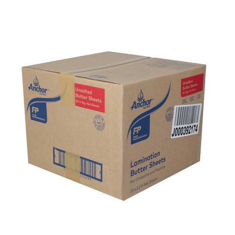 Anchor Food Professionals Unsalted Butter Sheet, 2.2 Pound -- 20 per case.