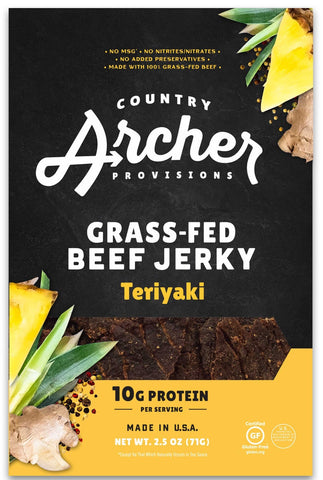 Country Archer Teriyaki Beef Jerky, 2.5 Ounce -- 12 per case