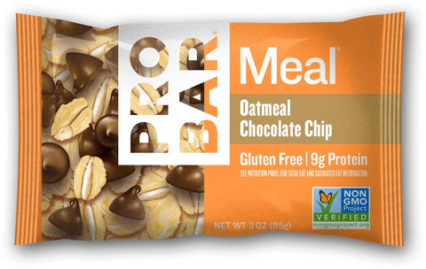 Probar Oatmeal Chocolate Chip Meal Bar, 3 Ounce -- 48 per case.