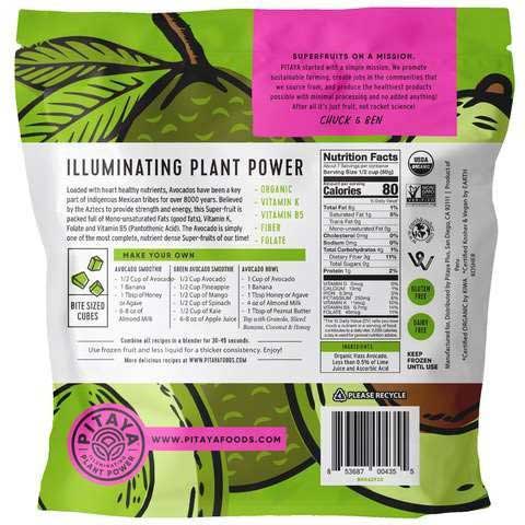 Pitaya Plus Organic Bite Sized Avocado Pieces, 12 Ounce -- 8 per case