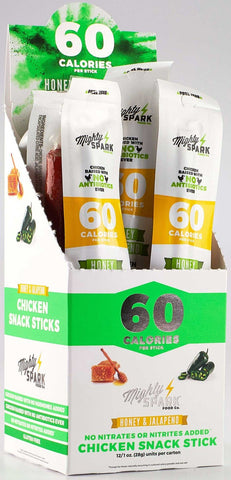 Mighty Spark Honey Jalapeno Chicken Snack Sticks, 1 Ounce -- 48 per case