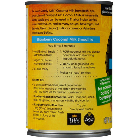 Simply Asia Coconut Milk, 13.66 Fluid Ounce -- 24 per case.
