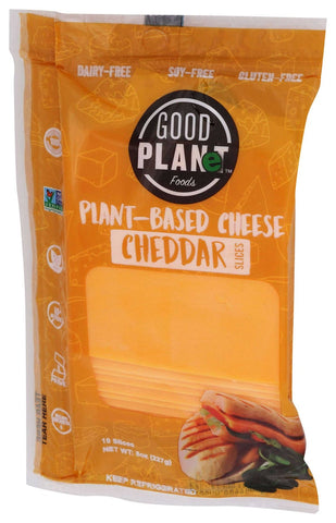 Good Planet Foods Plant Based Cheddar Cheese Slice, 8 Ounce -- 7 per case