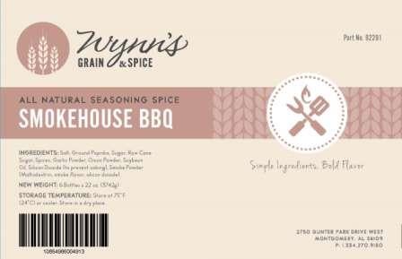 Wynns All Natural Smokehouse BBQ Seasoning, 22 Ounce -- 6 per case.