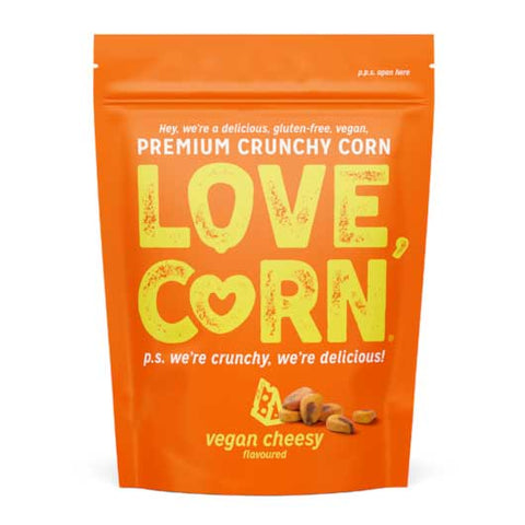 Love Corn Vegan Cheesy Premium Crunchy Corn Snack, 4 Ounce -- 6 per case