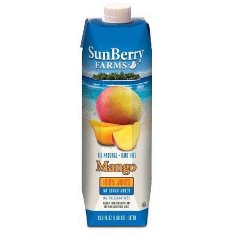 Sunberry Farms 100 Percent Mango Juice, 33.81 Fluid Ounce-- 12 per case