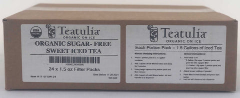 Teatulia Organic Sugar Free Sweet Iced Tea -- 24 per case