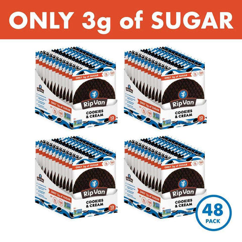 Rip Van Low Sugar Cookies and Cream Wafel, 1.16 Ounce -- 48 per case