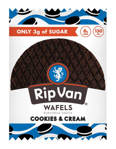 Rip Van Low Sugar Cookies and Cream Wafel, 1.16 Ounce -- 48 per case