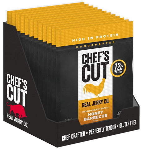 Chefs Cut Honey Barbeque Smoked Chicken Breast Jerky, 1.25 Ounce -- 12 per case.