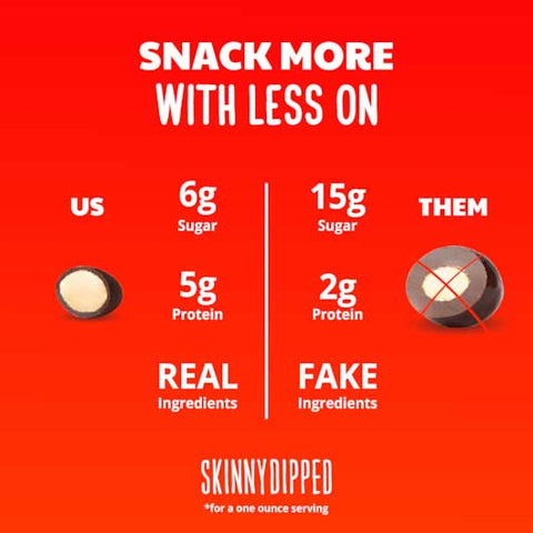 Skinny Dipped Almonds - Dark Chocolate and Peanut Butter, 3.5 Ounce -- 10 per case.