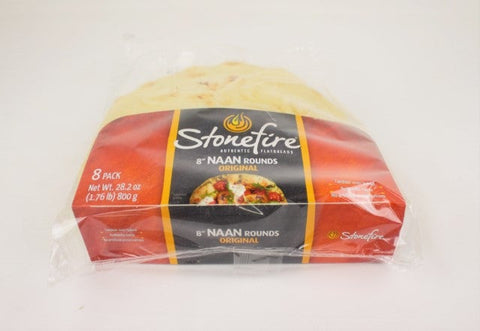 Stonefire Original Round Naan, 8 inch -- 48 per case.