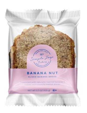 Simple Joys Bakery Banana Nut Sliced Loaf Cake -- 20 per case