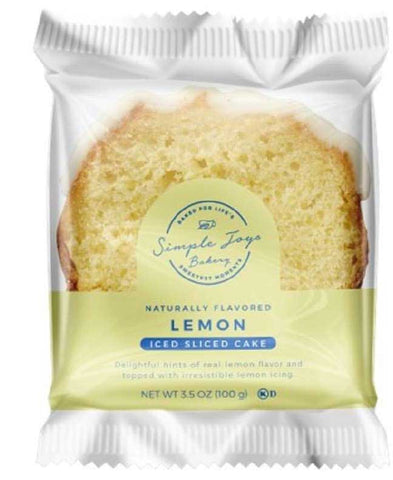 Simple Joys Bakery Iced Lemon Sliced Loaf Cake -- 20 per case