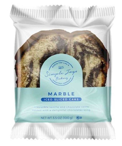 Simple Joys Bakery Iced Marble Sliced Loaf Cake -- 20 per case