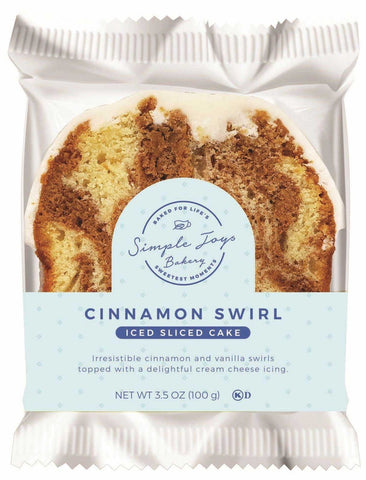 Simple Joys Bakery Cinnamon Swirl Iced Sliced Cake Loaf -- 20 per case