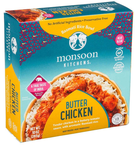 Monsoon Kitchens Butter Chicken Basmati Rice Bowl, 10 Ounce -- 6 per case.