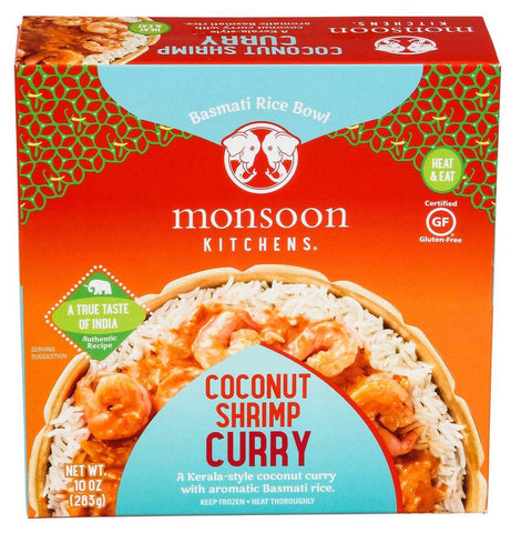 Monsoon Kitchens Coconut Shrimp Curry Rice Bowl, 10 Ounce -- 6 per case.