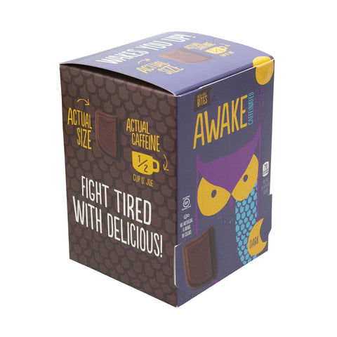 Awake Singles Caffeinated Dark Chocolate Bites, 0.48 Ounce -- 300 per case.