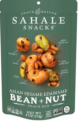 Sahale Asian Sesame Edamame Bean and Nut Snack Mix, 4 Ounce -- 6 per case
