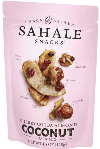 Sahale Cherry Cocoa Almond Coconut Snack Mix, 4.5 Ounce Bag -- 6 per case