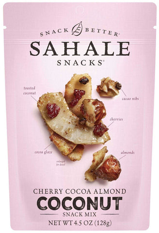 Sahale Cherry Cocoa Almond Coconut Snack Mix, 4.5 Ounce Bag -- 6 per case