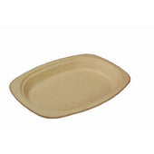 World Centric Compostable Unbleached Plant Fiber Oval Plate, 9 inch -- 1000 per case.