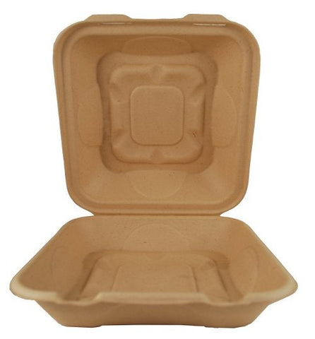 World Centric Single Comportment Unbleached Fiber Take Out Container, 300 Each -- 300 per case