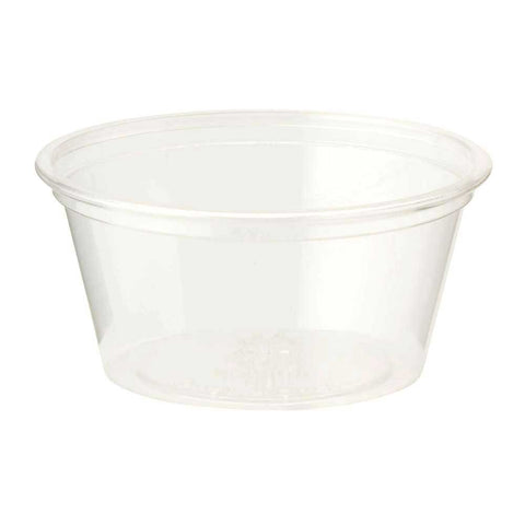 World Centric Biocompostable Corn Starch Souffle Clear Cup, 2 Ounce -- 2000 per case.