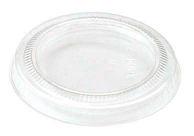 World Centric Ingeo Compostable Clear Souffle Bowl Clear Flat Lid, 2 Ounce -- 2000 per case