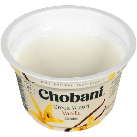 Chobani Non Fat Vanilla Greek Yogurt, 5.3 Ounce -- 12 per case