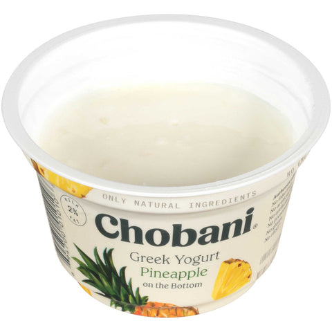 Chobani Low Fat Pineapple Greek Yogurt, 5.3 Ounce -- 12 per case