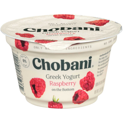 Chobani Raspberry Greek Yogurt, 5.3 Ounce -- 12 per case