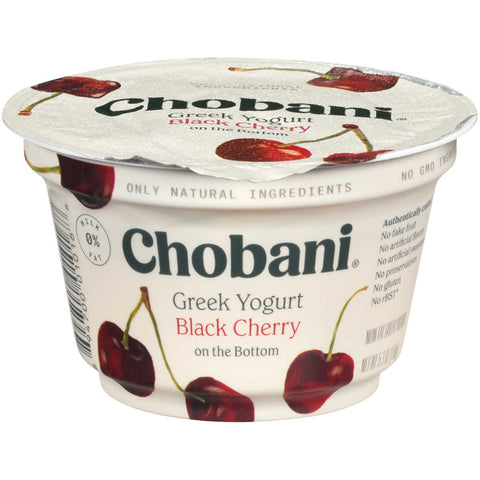 Chobani Non Fat Black Cherry Greek Yogurt, 5.3 Ounce -- 12 per case