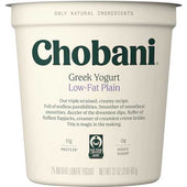 Chobani Low-Fat Plain Greek Yogurt, 32 Ounce -- 6 per case