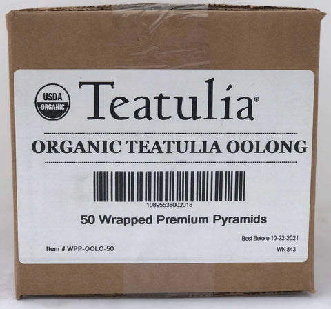Teatulia Organic Oolong Wrapped Premium Pyramid Tea -- 50 per case