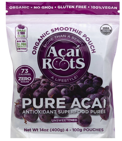 Acai Roots Organic Premium Pure Acai Puree -- 64 per case.