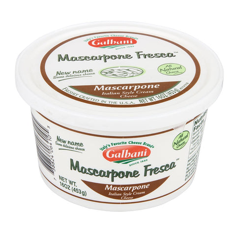 Galbani Mascarpone Fresca Italian Style Cream Cheese, 16 Ounce -- 6 per case.