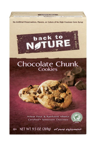 Back to Nature Chocolate Chunk Cookie, 9.5 Ounce -- 6 per case