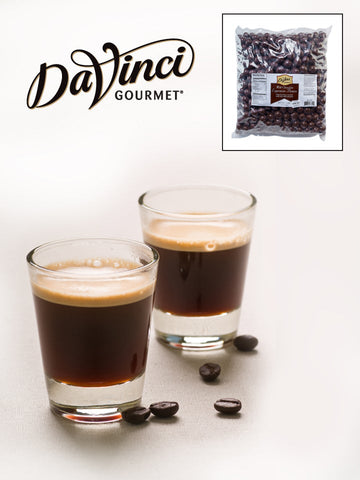 Da Vinci Gourmet Milk Chocolate Covered Espresso Beans - 5 lb. bag, 2 ber case