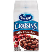 Ocean Spray Craisins Milk Chocolate Covered Dried Cranberries, 3 Ounce -- 40 per case.