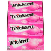 Trident Sugar Free Bubblegum, 14 count per pack -- 144 per case.