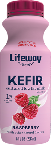 Lifeway Raspberry Low Fat Kefir, 8 Ounce -- 6 per case.