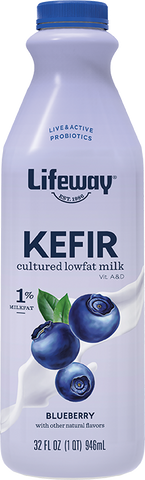 Lifeway Probiotic Low Fat Blueberry Kefir, 32 Ounce -- 6 per case.