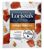 Lorissas Kitchen Ginger Teriyaki Seasoned and Smoked Premium Chicken Cuts, 2.25 Ounce -- 8 per case