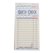 National Checking Company Carbonless Guest Check Paper, 3.5 Inch x 6.75 Inch -- 50 books per case