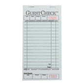 National Checking Company Guest Check Board - 1 Part Green, 15 Line, 3.5 x 6.75 inch -- 2500 per case.